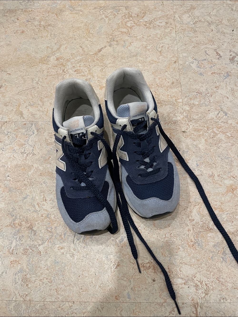New Balance 574 Navy and Gray Classic Sneakers